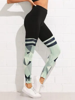 Abstract Geo Print Leggings