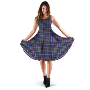 Alexander of Menstry Tartan Sleeveless Midi Womens Dress