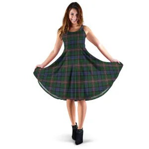 Allison Tartan Sleeveless Midi Womens Dress