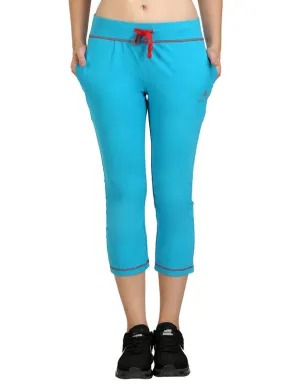 Bodyactive Women Turquoise Capris-LC3-TURQ