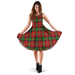 Sleeveless Womens Midi Dress in Classic Boyd Tartan Pattern