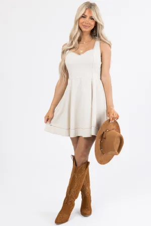 Coconut Fit and Flare Mini Dress