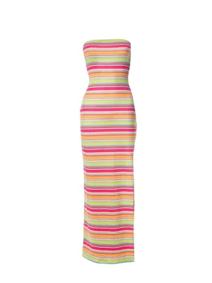 Doris Striped Slit Maxi Dress