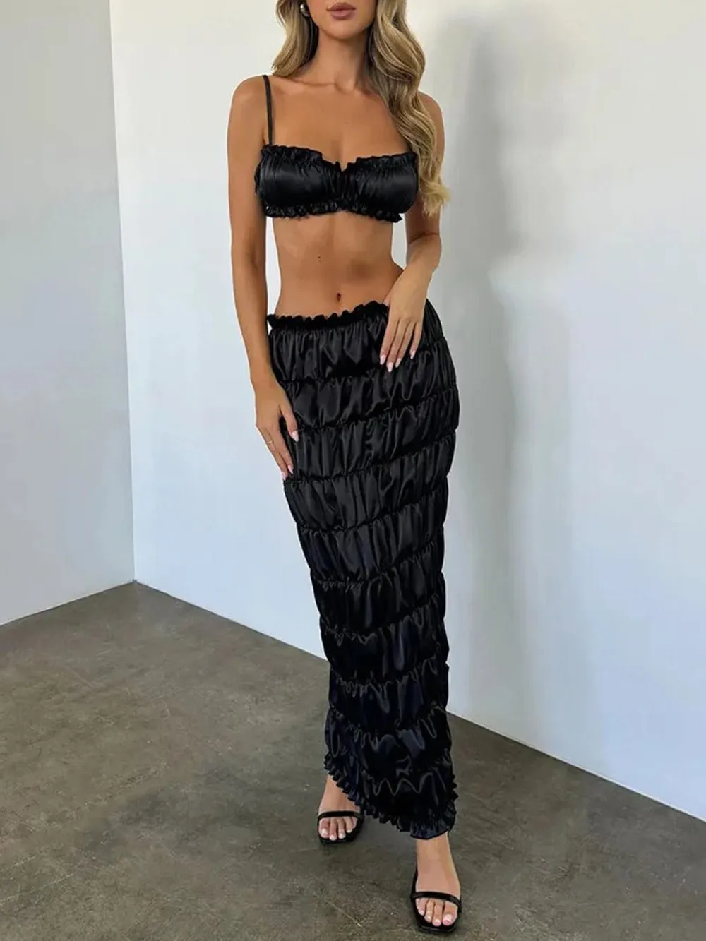 Jessica Strapless Crop Top & Maxi Skirt