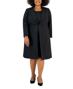 Le Suit Plus Size Blazer and Plus Size Sheath Dress, Black