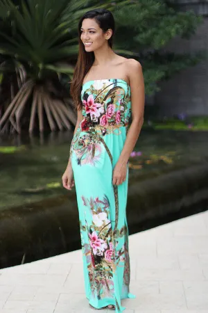 Mint Floral Maxi Dress