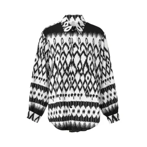 Pre Order:  Ikat Print Big Size Shirt