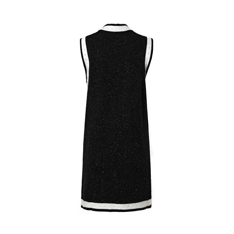 Pre Order:  Sleeveless Open Loose Knit Dress