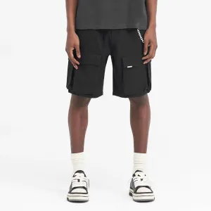 Represent Baggy Cargo Shorts Black