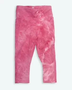 Youth Racer Capris - Hibiscus Tie Dye